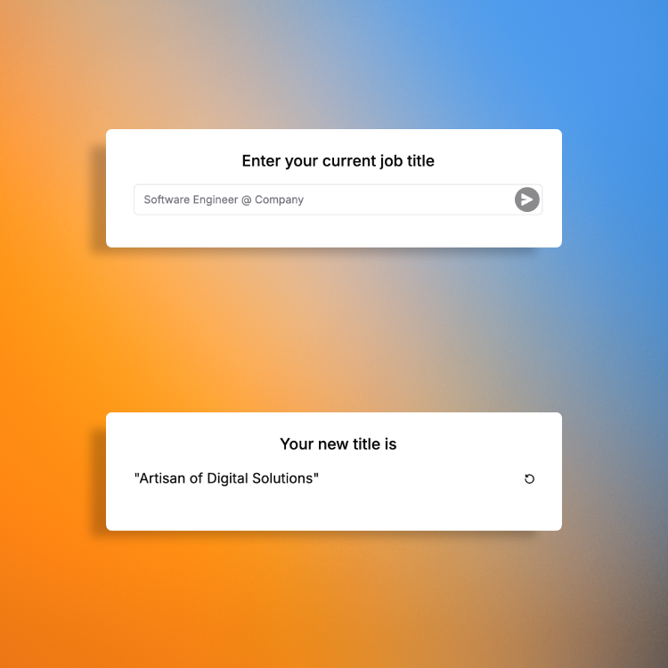 Job Title Generator UI